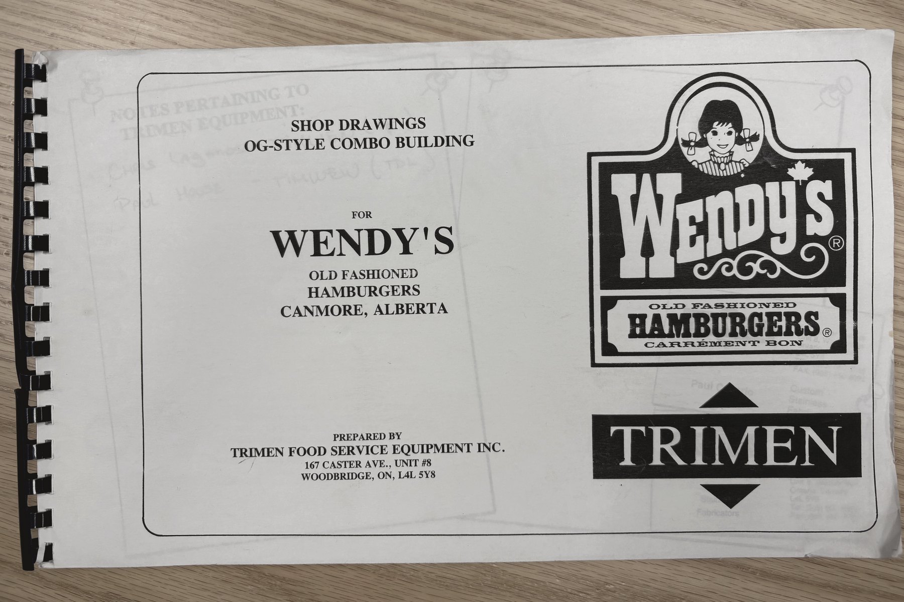 Archived Wendy's and Trimen project drawings representing repeatable QSR equipment standards