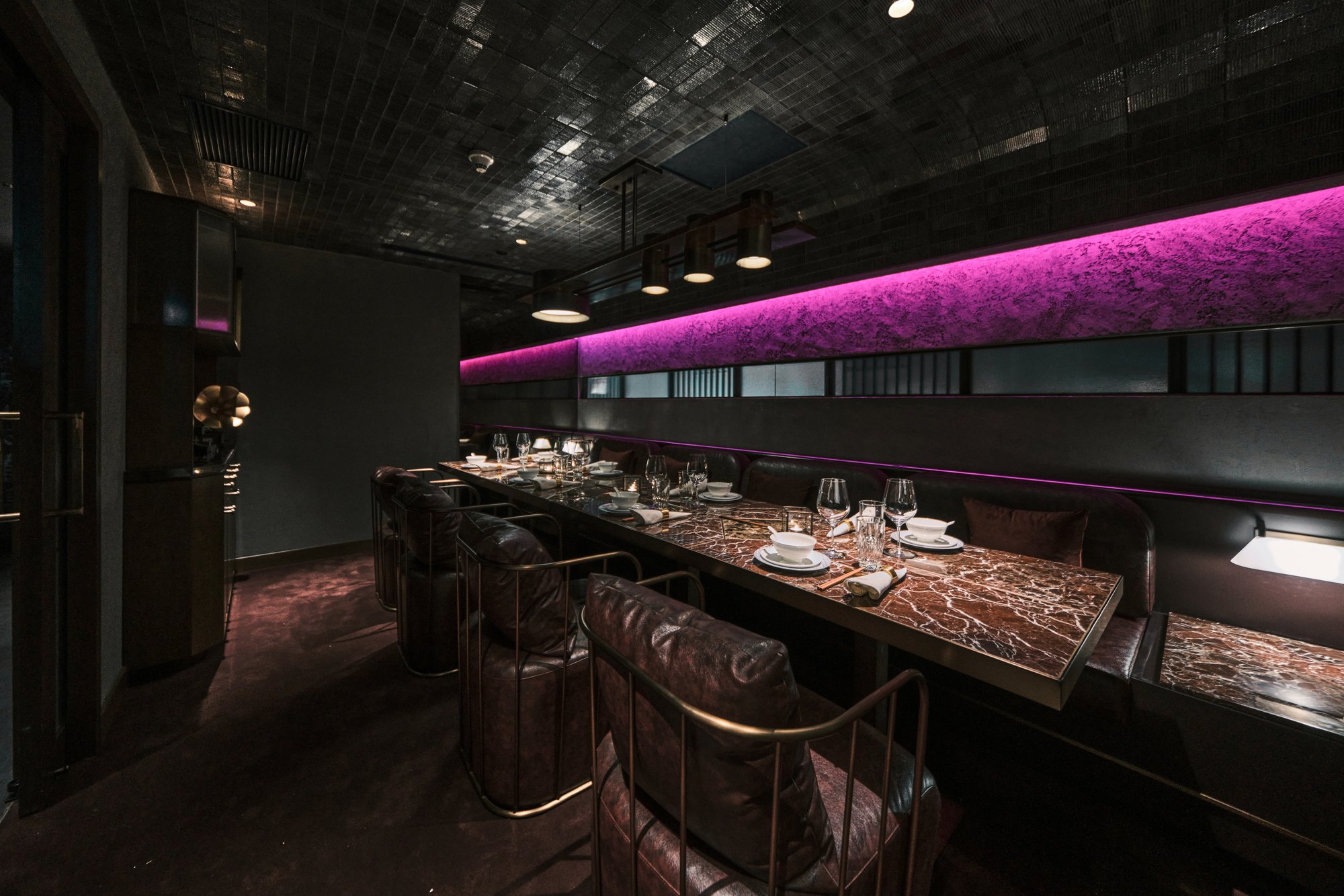 Mott 32 theatrical hospitality space and design detail