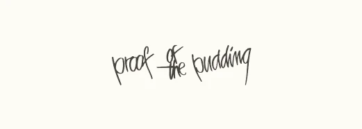 Proof of the Pudding