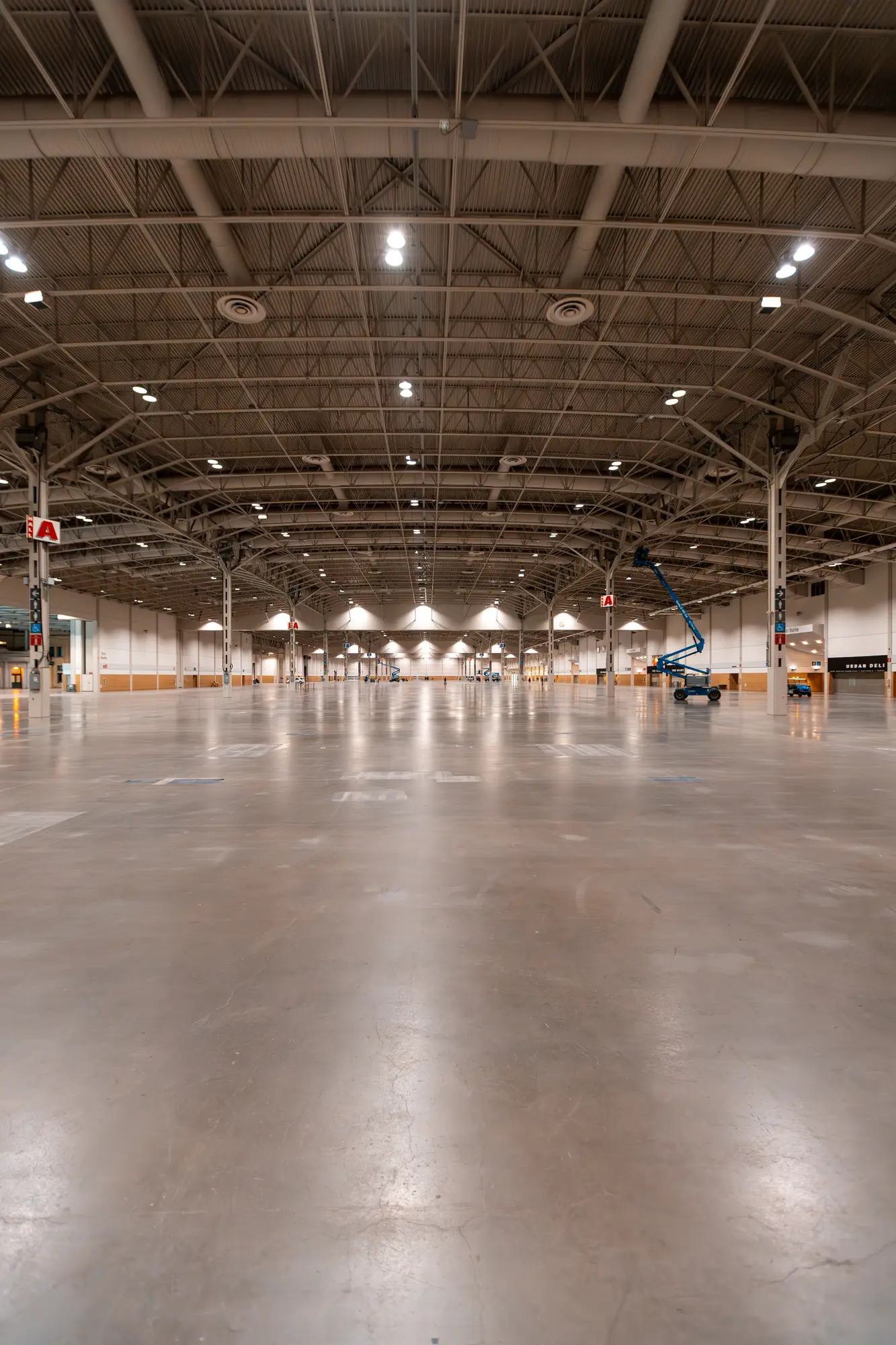 Empty exhibition hall at the Enercare Centre before installation