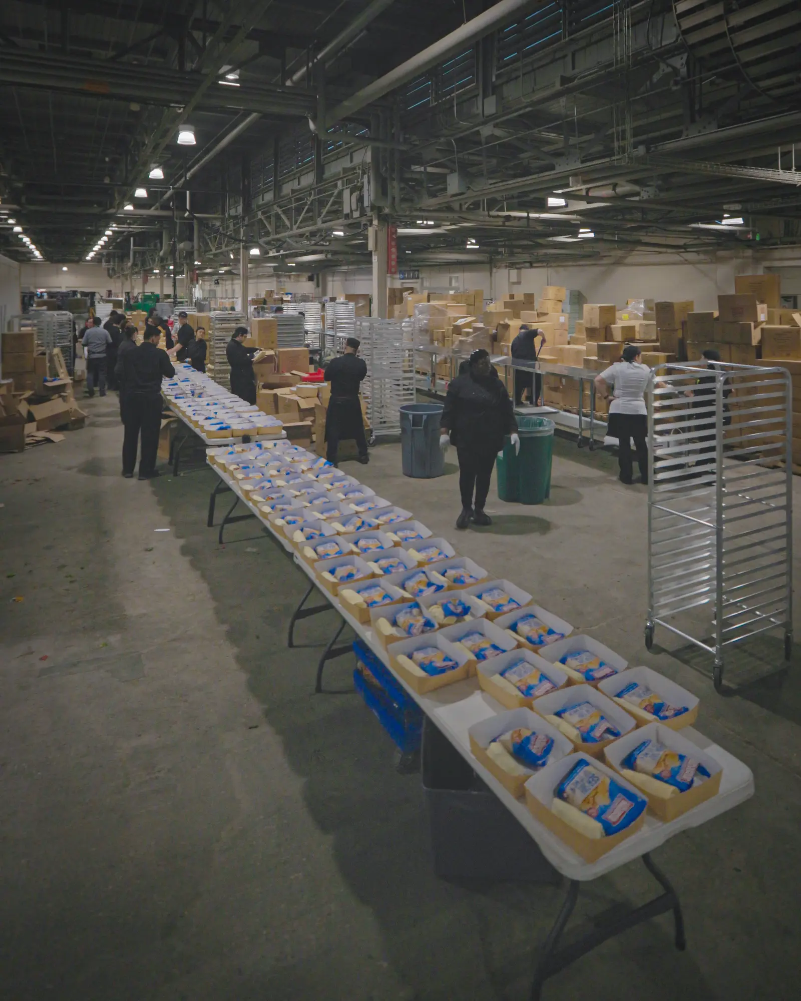 Catering service line running during the Enercare Centre event