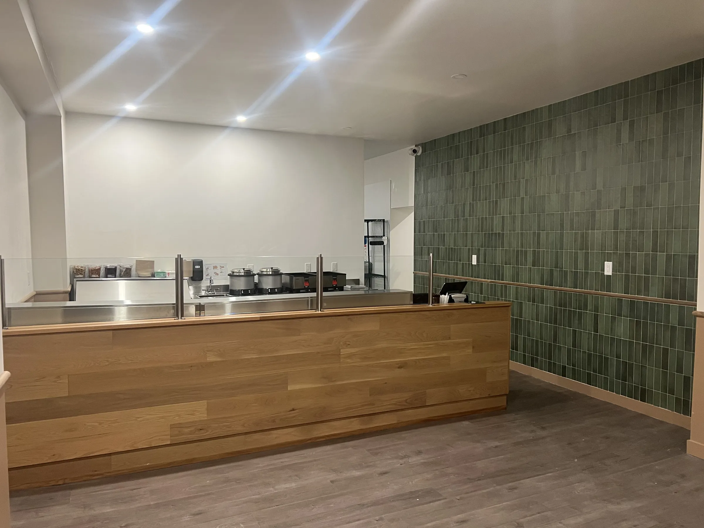 Farmhouse Parkdale kitchen and stainless service counter
