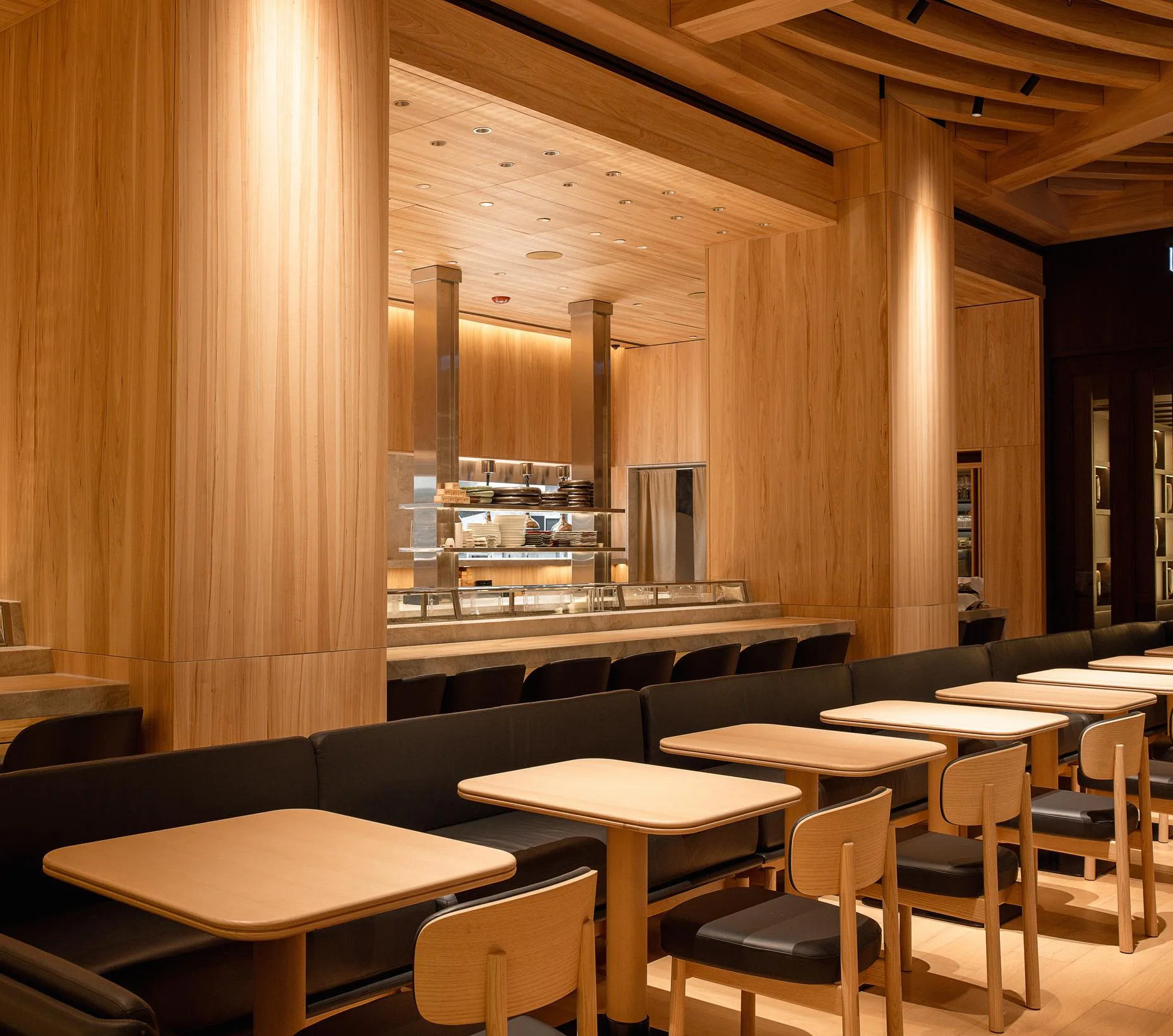 Nobu Toronto dining room and open kitchen counter
