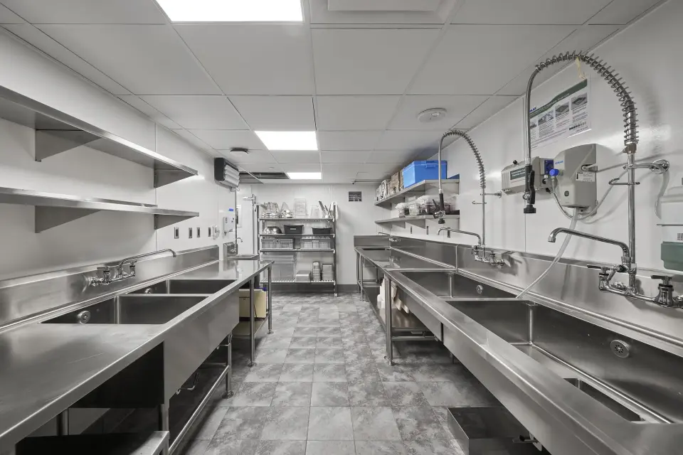 In-house commercial kitchen and service-line work for Lenny's turnkey buildout