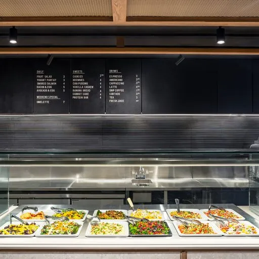 Pantry counter and refrigeration at Columbus Centre