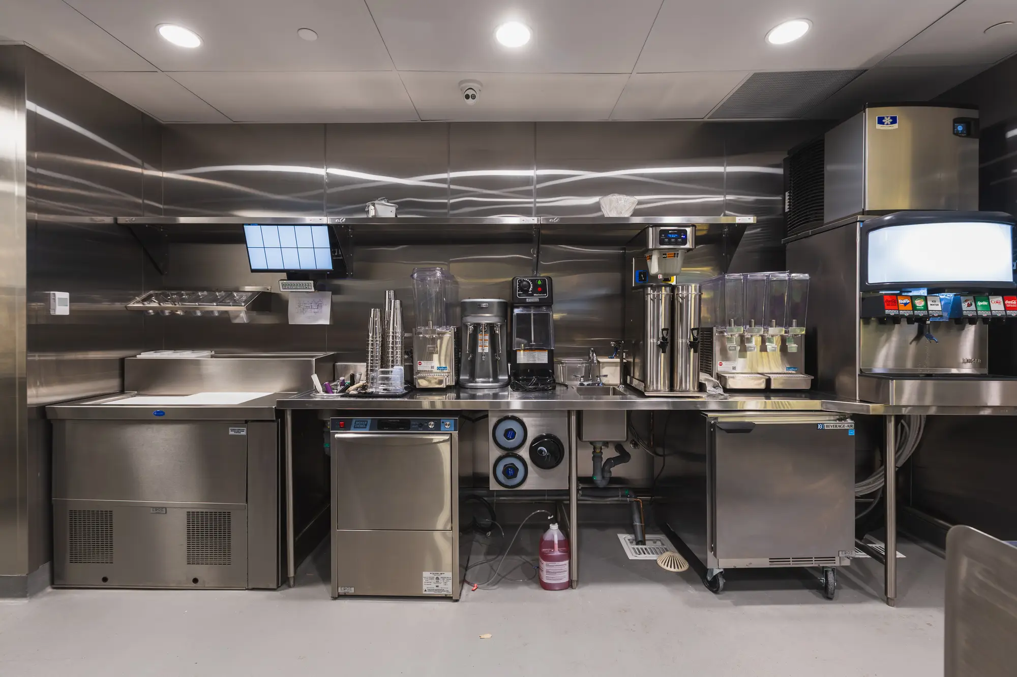 Frozen custard machines and shake station at Shake Shack Square One